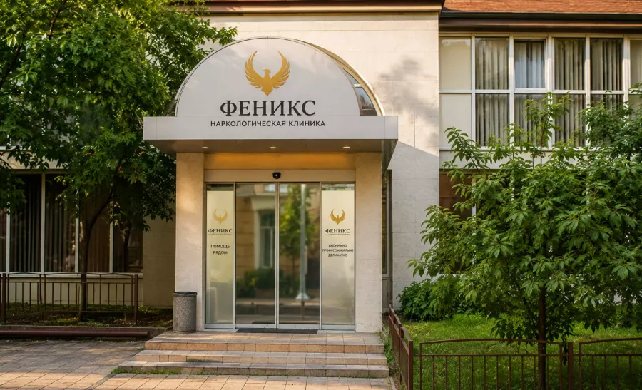 Вход в наркологическую клинику «Феникс» в Похвистневе